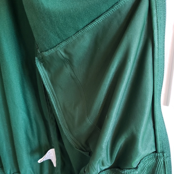 Nike Green White Stripe Sport Warm Up Jacket Zip Up Men Woman Small Like New - Picture 12 of 16